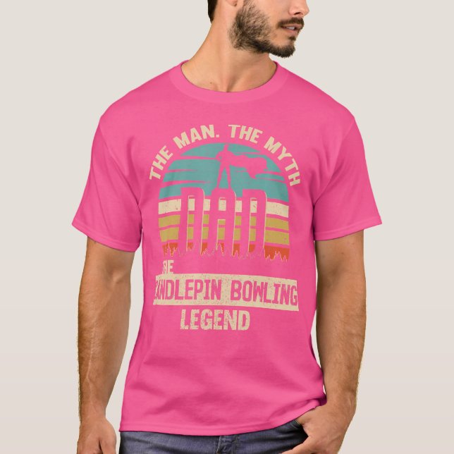 Camiseta Man Myth Legend Dad Candlepin Bowling (Anverso)