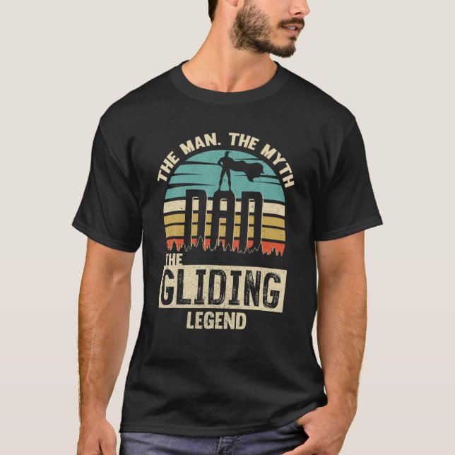 Camiseta Man Myth Legend Dad Gliding Amazing Pilot (Anverso)