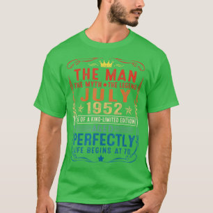 Camiseta Man Myth Legend July 1952 70th Birthday Gift 70 Ye