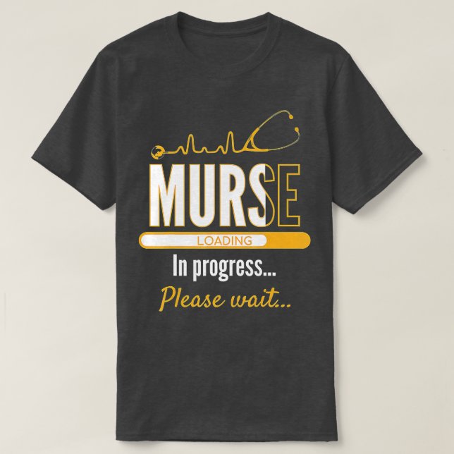 Camiseta Man Nurse in Progress Gift Funny Murse Nursing Sch (Diseño del anverso)