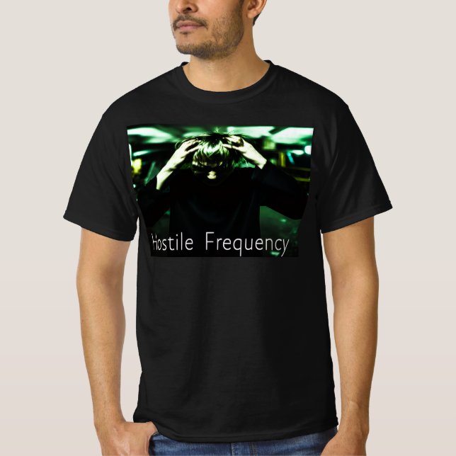 Camiseta Man pulling his hair with hostile frequency below (Anverso)
