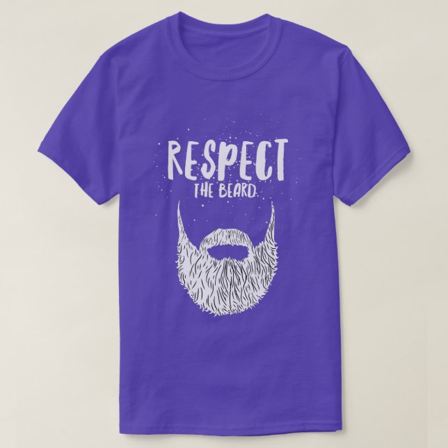 Camiseta Man Respect the Beard es gracioso diciendo humor s (Diseño del anverso)
