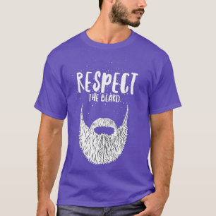 Camiseta Man Respect the Beard es gracioso diciendo humor s