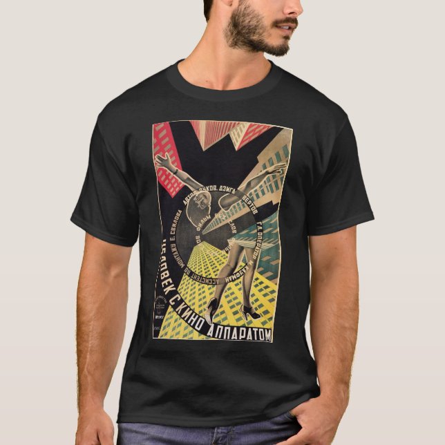 Camiseta Man with a Movie Camera, vintage movie poster, 192 (Anverso)