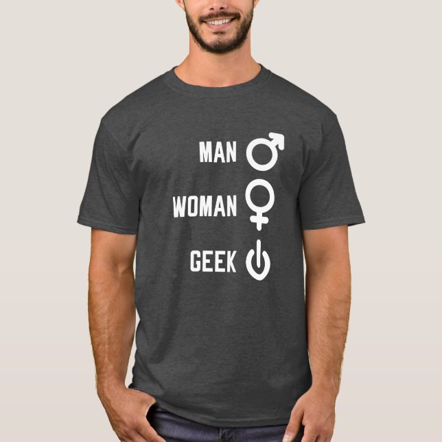 Camiseta Man Woman Geek Gift (Anverso)