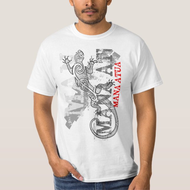 Camiseta Mana Atua - El poder de los dioses - blanco (Anverso)