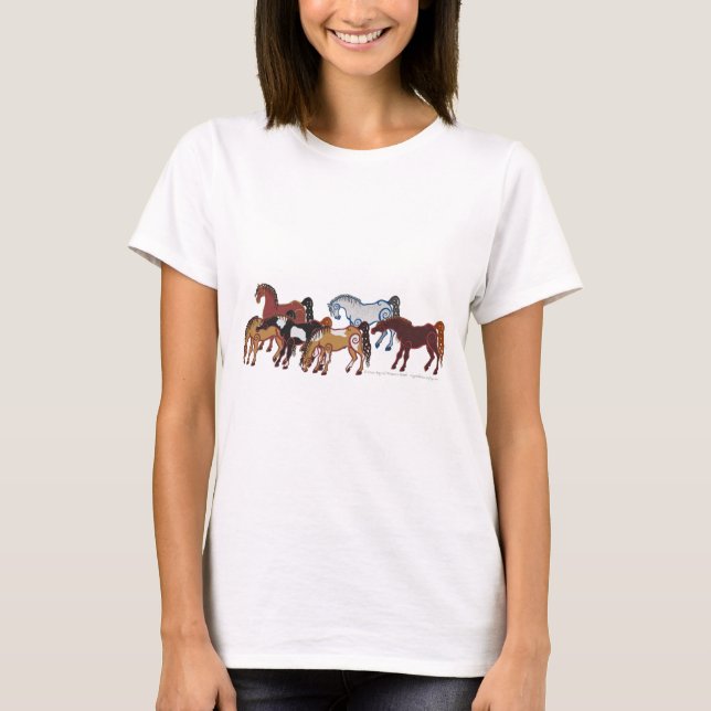 Camiseta manada céltica del caballo (Anverso)