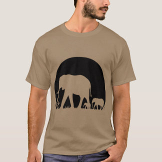 Camiseta Manada de elefantes niño divertido