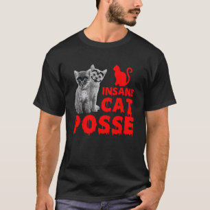 Camiseta Manada de Gatos Insana Amante de Animales Felinos 