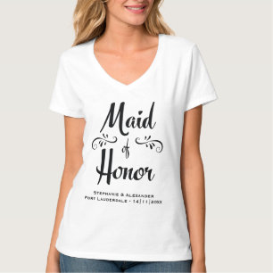 Camiseta Manada de honor elegante cena de ensayo en blanco 