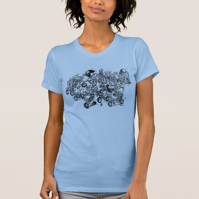 Camiseta Manada de las bicis (señoras) (Anverso)