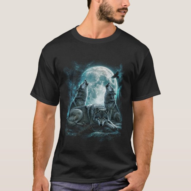 Camiseta Manada de Lobos Vida Silvestre Estrellada Lobos An (Anverso)