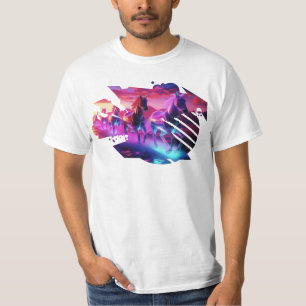 Camiseta Manada eléctrica: Caballos de ondas sintéticas v2