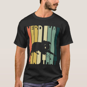 Camiseta Manada Retro De Collie Vintage De Borde De Perro A