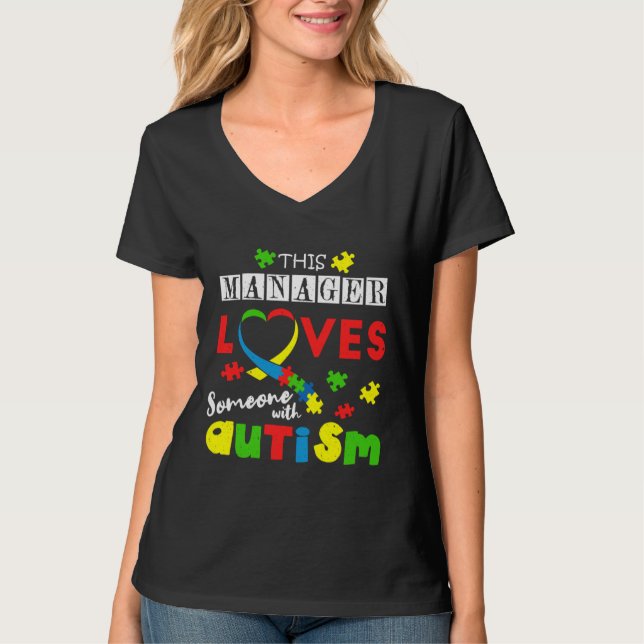 Camiseta Manager Puzzle Special Love Autism Awareness (Anverso)