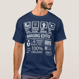 Camiseta Managing Editor Multitasking Job Gift Item