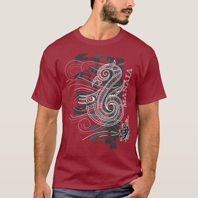 Camiseta Manaia - guarda (escritura de plata) (Anverso)