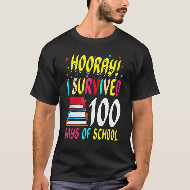 Camiseta Mañana Sobreviví A 100 Días De Escuela De Estudios (Anverso)