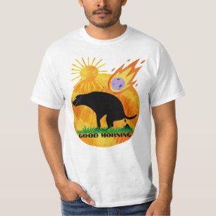 Camiseta Mañanas Duras Golpe de Meteorito con Perro Defecan