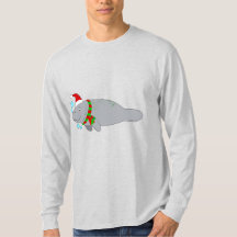 Manatee con Santa Hat y Scarf