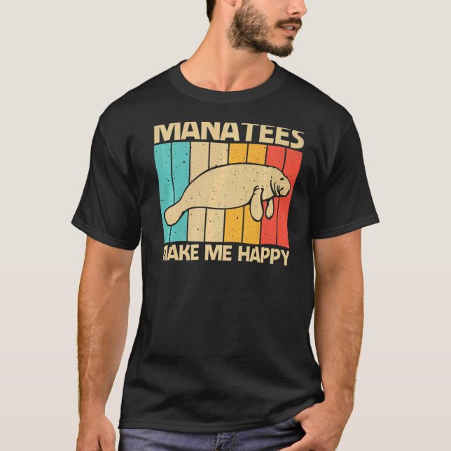 Camiseta Manatee Cuto Para Hombres Mujeres Vaca Dugong Mana (Anverso)