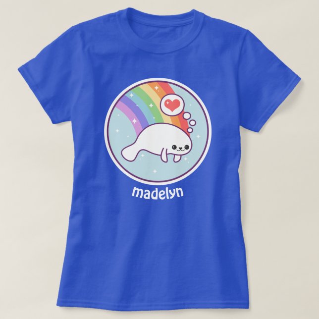 Camiseta Manatee de Kawaii (Diseño del anverso)