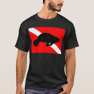 Camiseta Manatee de la bandera de la zambullida