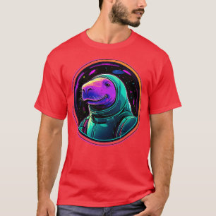 Camiseta Manatee divertida en astronauta espacial de vacas 