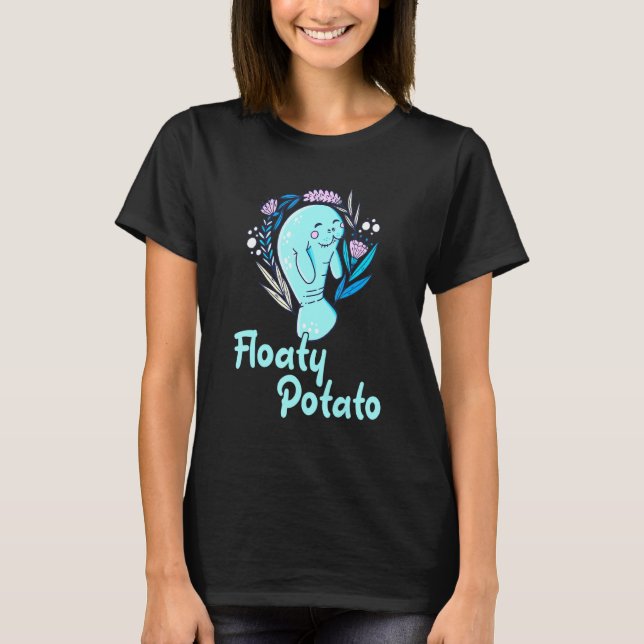 Camiseta Manatee Dugong Sea Cow Floaty Potato (Anverso)