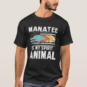 Camiseta Manatee es mi bandera norteamericana de animal pri