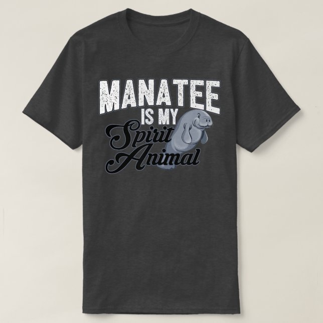 Camiseta Manatee es mi Espíritu Animal Cute Animal Tee (Diseño del anverso)