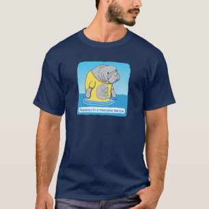 Camiseta Manatee gracioso en un té