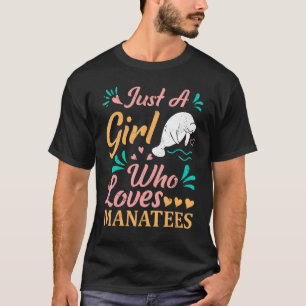 Camiseta Manatee Lover Tee Sólo Un Chica Que Ama A Los Mana