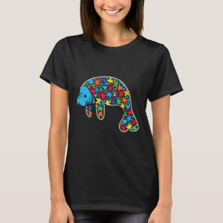 Camiseta Manatee Puzzle Autism Awareness Autistic Women Me