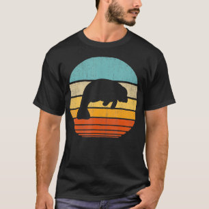 Camiseta Manatee Retro Vintage 60's Sunset Sea Cow Anima
