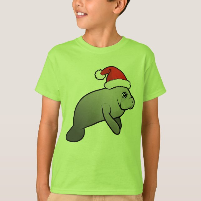 Camiseta Manatee Santa del navidad (Anverso)