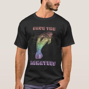 Camiseta Manatí arcoiris Salva el peligro de especies de va