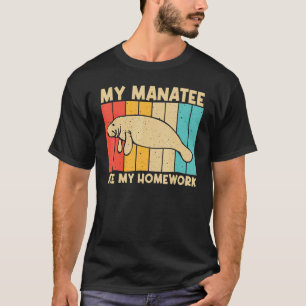 Camiseta Manatí Lindo Para Niños Vaquero Marino Dugongo Man