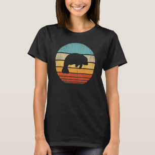Camiseta Manatí Retro Vintage 60s 70s Atardecer Vaca de Mar