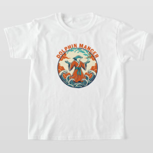 Camiseta Mancer de delfines Magia Oceánica Arte Japonés Ret