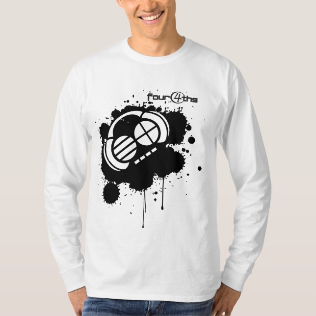 Camiseta Mancha blanca /negra de Four4ths_Black en blanco (Anverso)