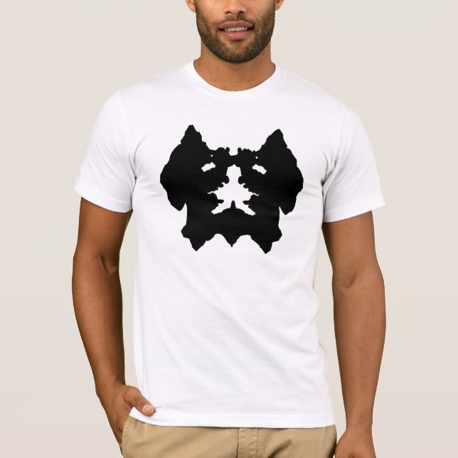 Camiseta mancha blanca /negra de la tinta (Anverso)