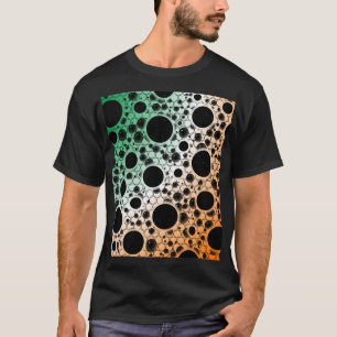 Camiseta Mancha de Burbuja Espacial - Verde/Blanco/Naranja
