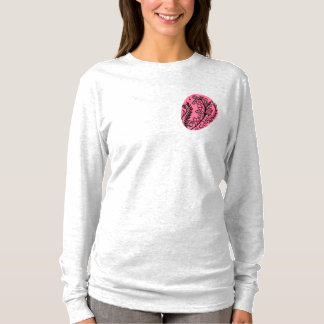 Camiseta Mancha de pintura boho abstracta con flores silves