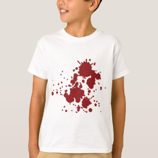 Camiseta manchas de sangre del horror