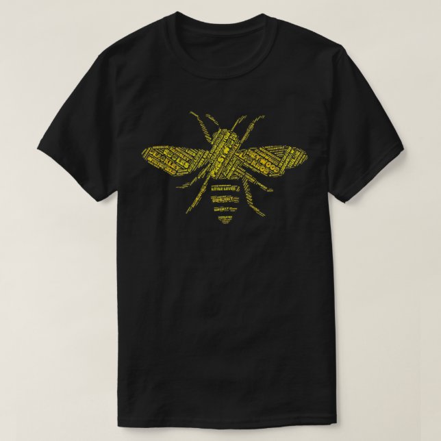 Camiseta Manchester Bee está compuesto por todos los lugare (Diseño del anverso)
