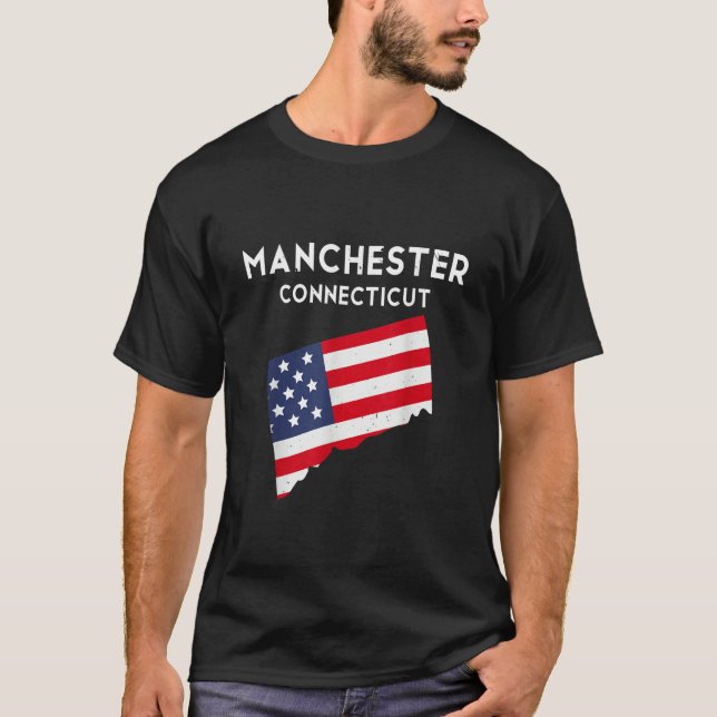 Camiseta Manchester Connecticut USA State America Travel Co (Anverso)
