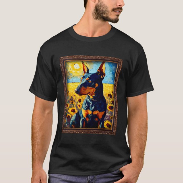 Camiseta Manchester Terrier Painting Sunflower Flower Mom W (Anverso)