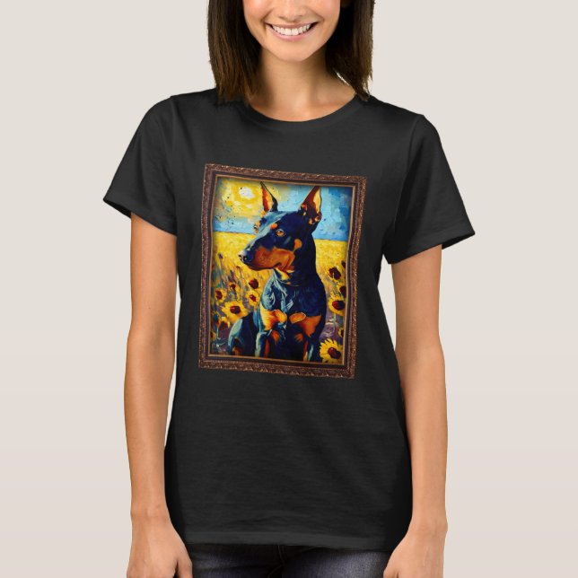 Camiseta Manchester Terrier Painting Sunflower Flower Mom W (Anverso)