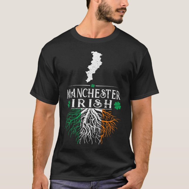 Camiseta Manchester UK City Irish Roots St Patrick Day (Anverso)